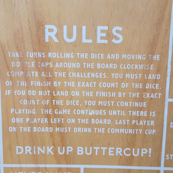 Drinkopoly Wooden Game Board (NO Pieces, Board ONLY) 11.5" X 17" - Picture 3 of 5